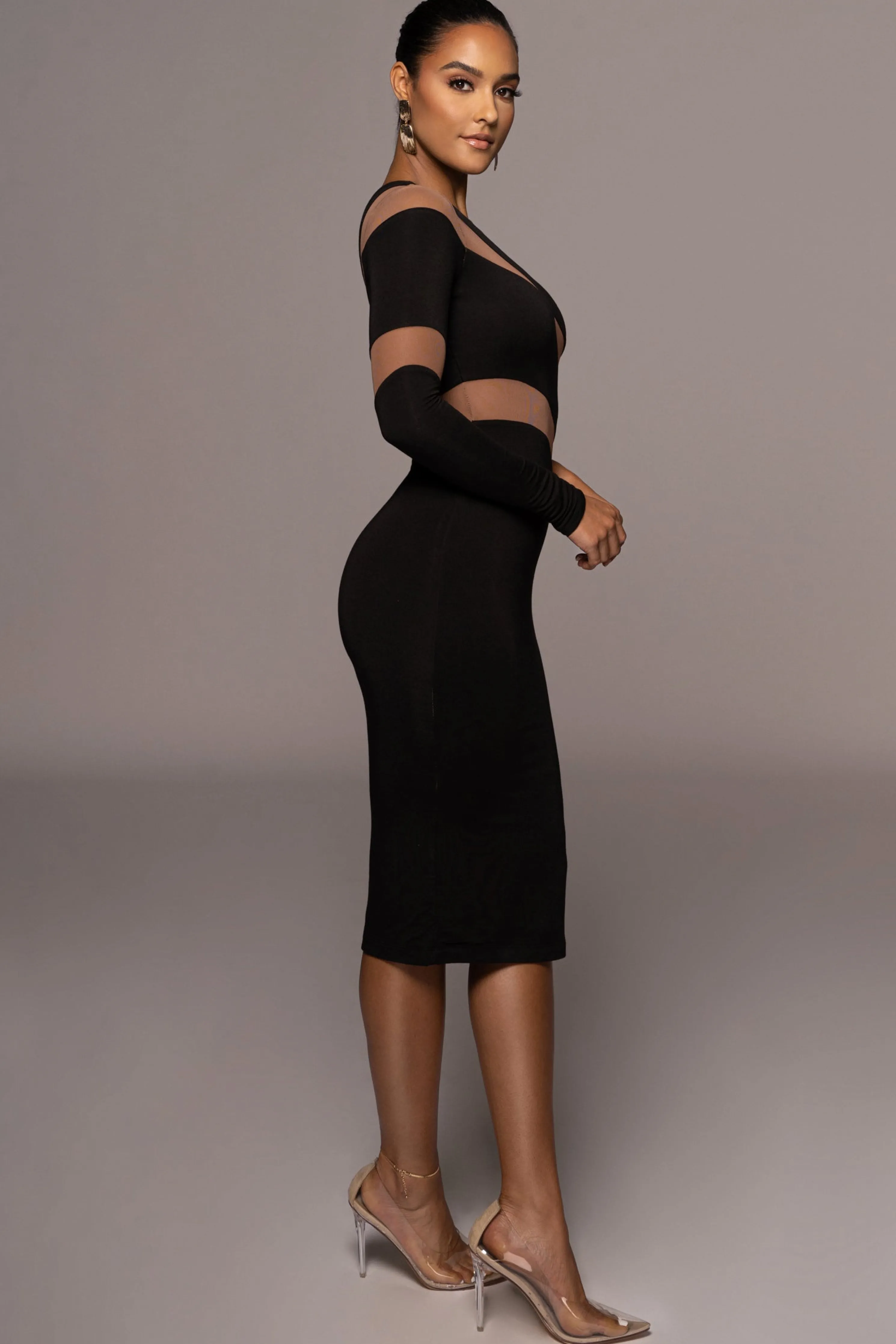 Black Eyes For You Midi Dress