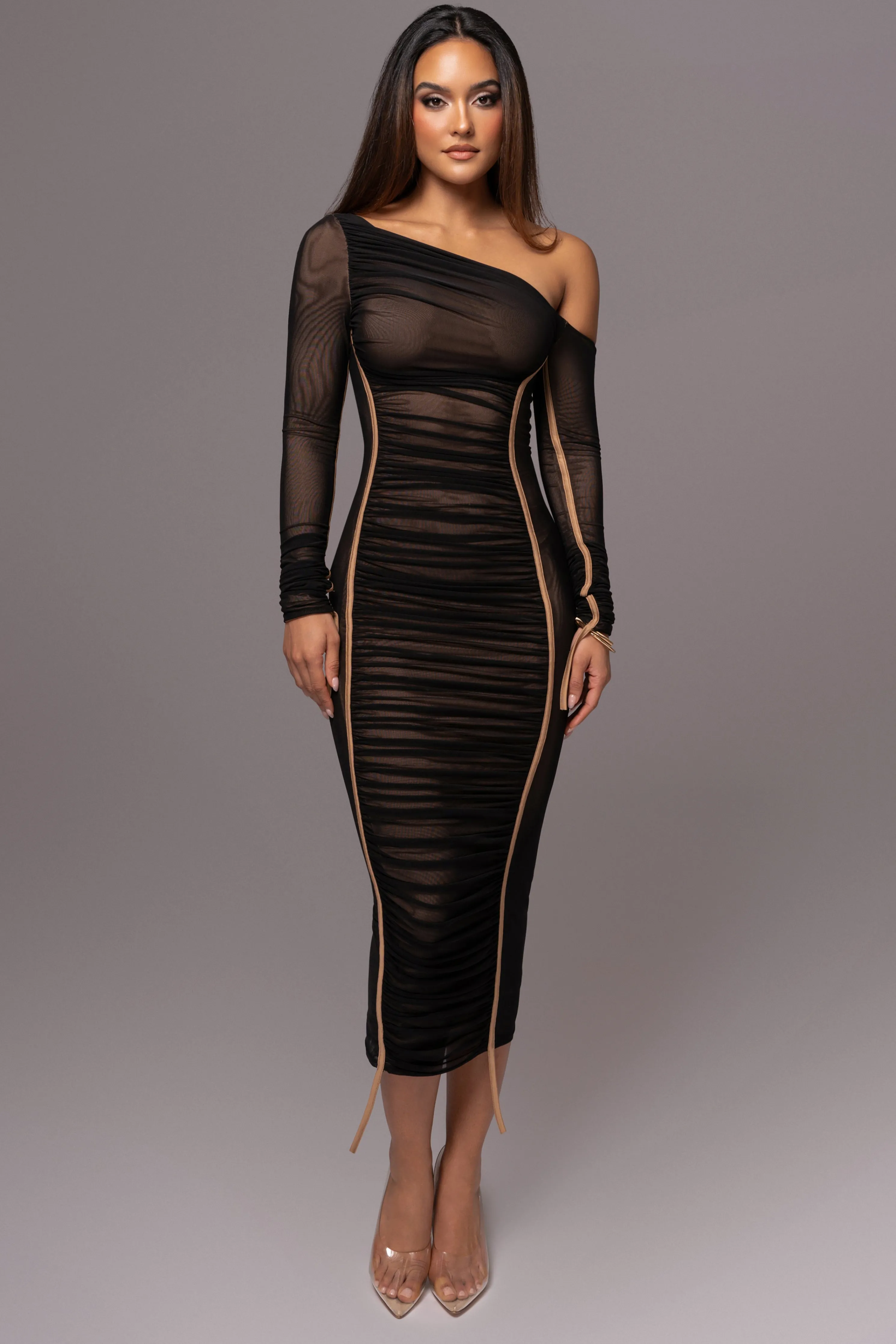 Black Monika Midi Dress