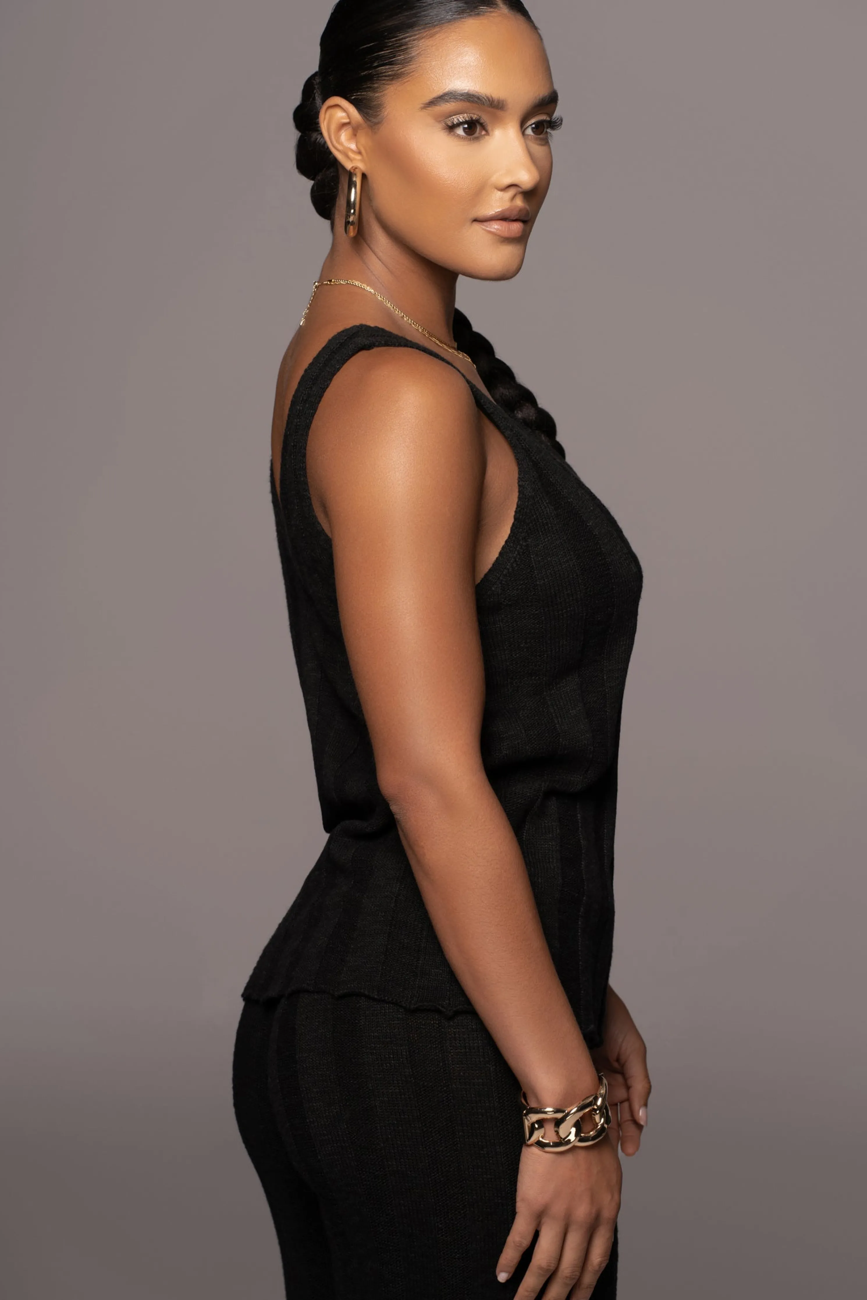 Black West Bound Sweater Set