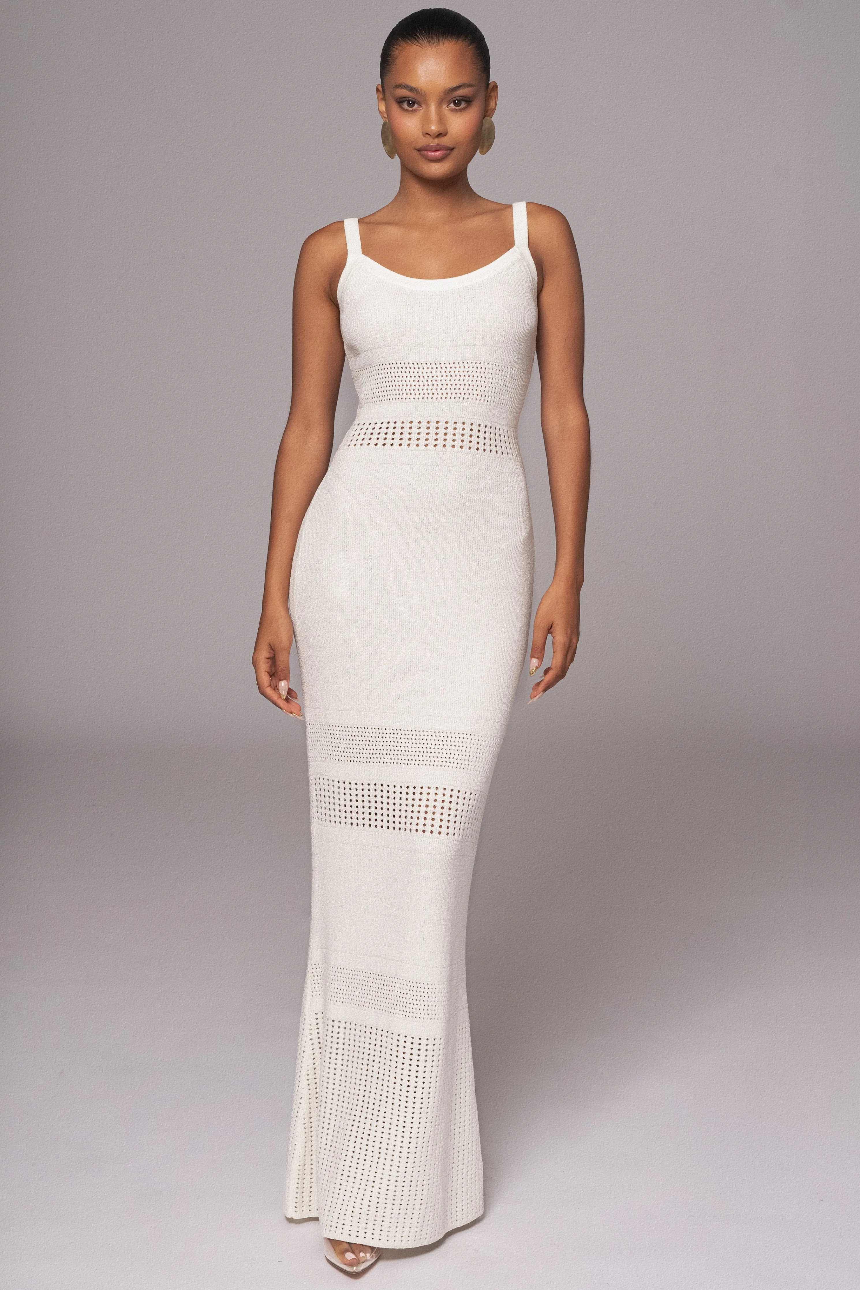 Ivory Palm Springs Knit Maxi Dress