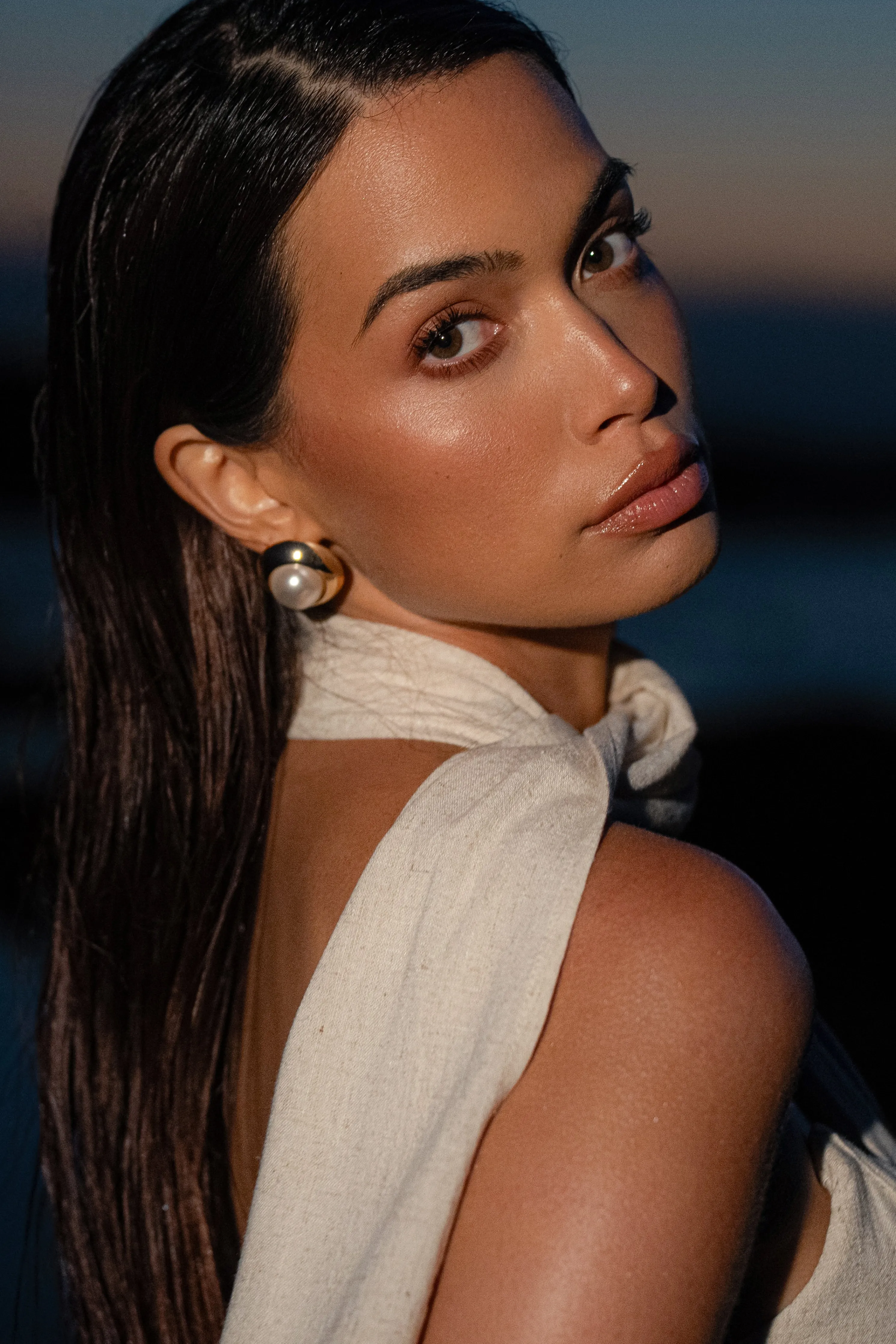 Natural Coastal Bliss Linen Bustier