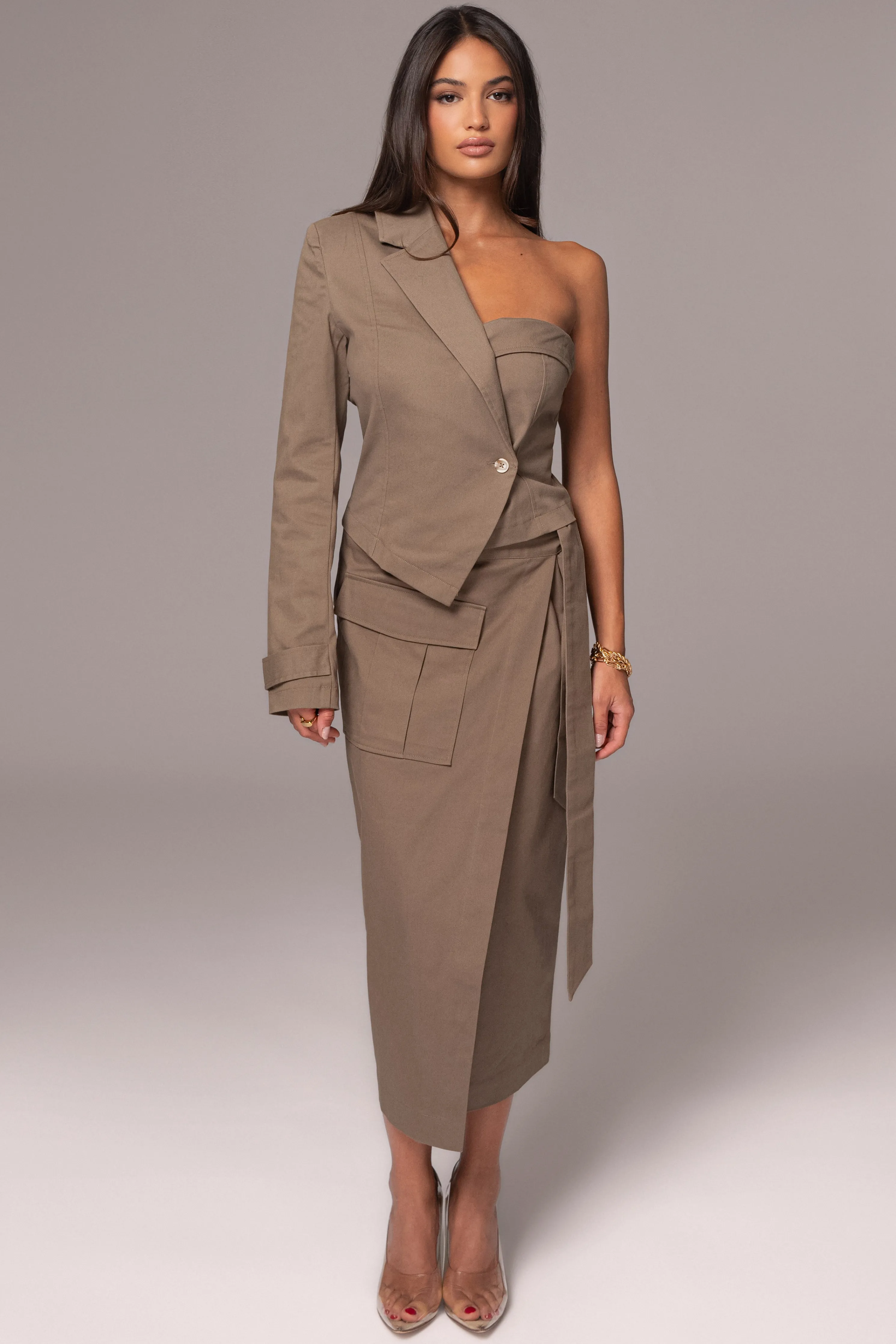 Olive Amal One Shoulder Top