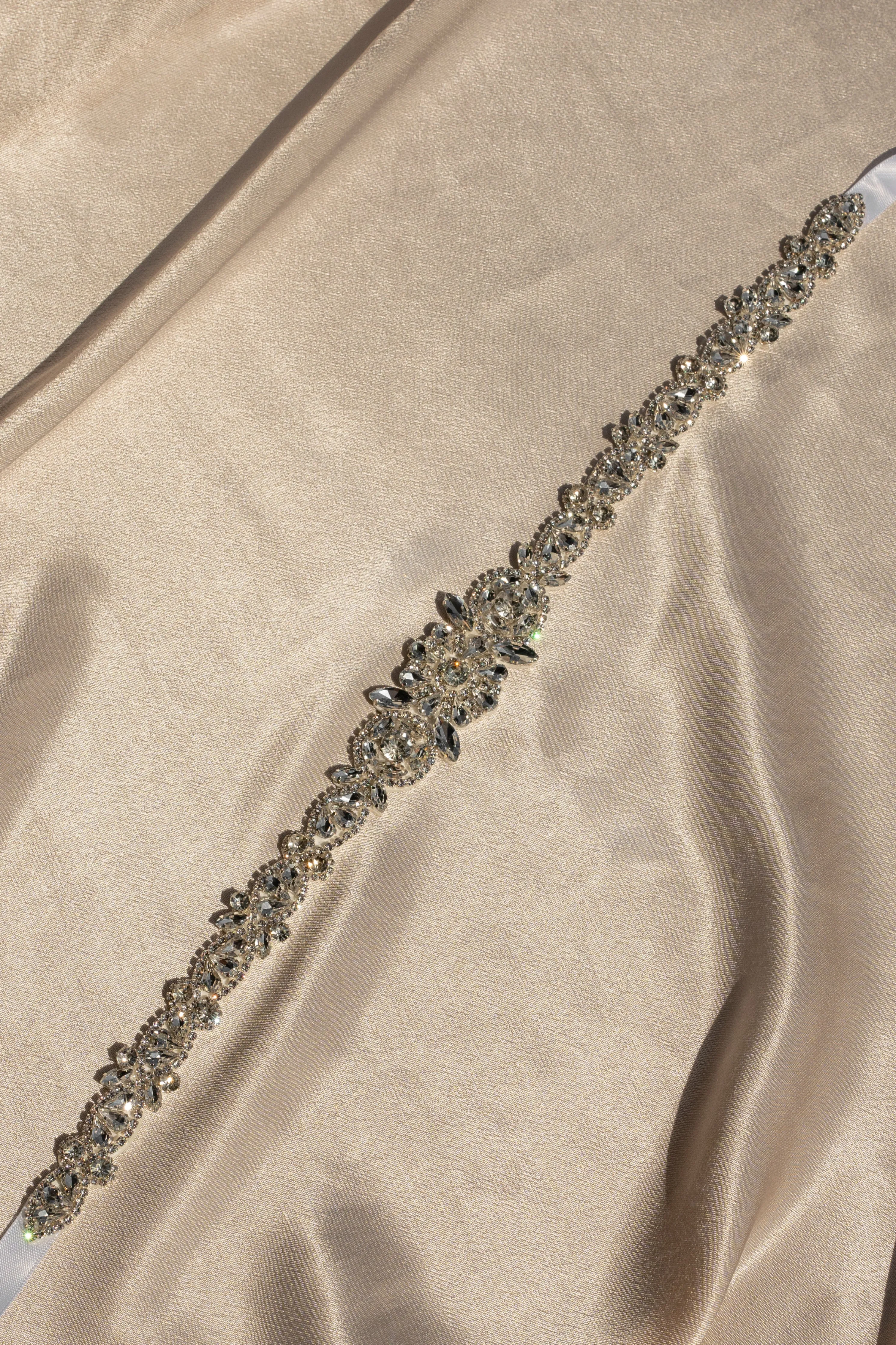 Silver Eternal Love Bridal Sash
