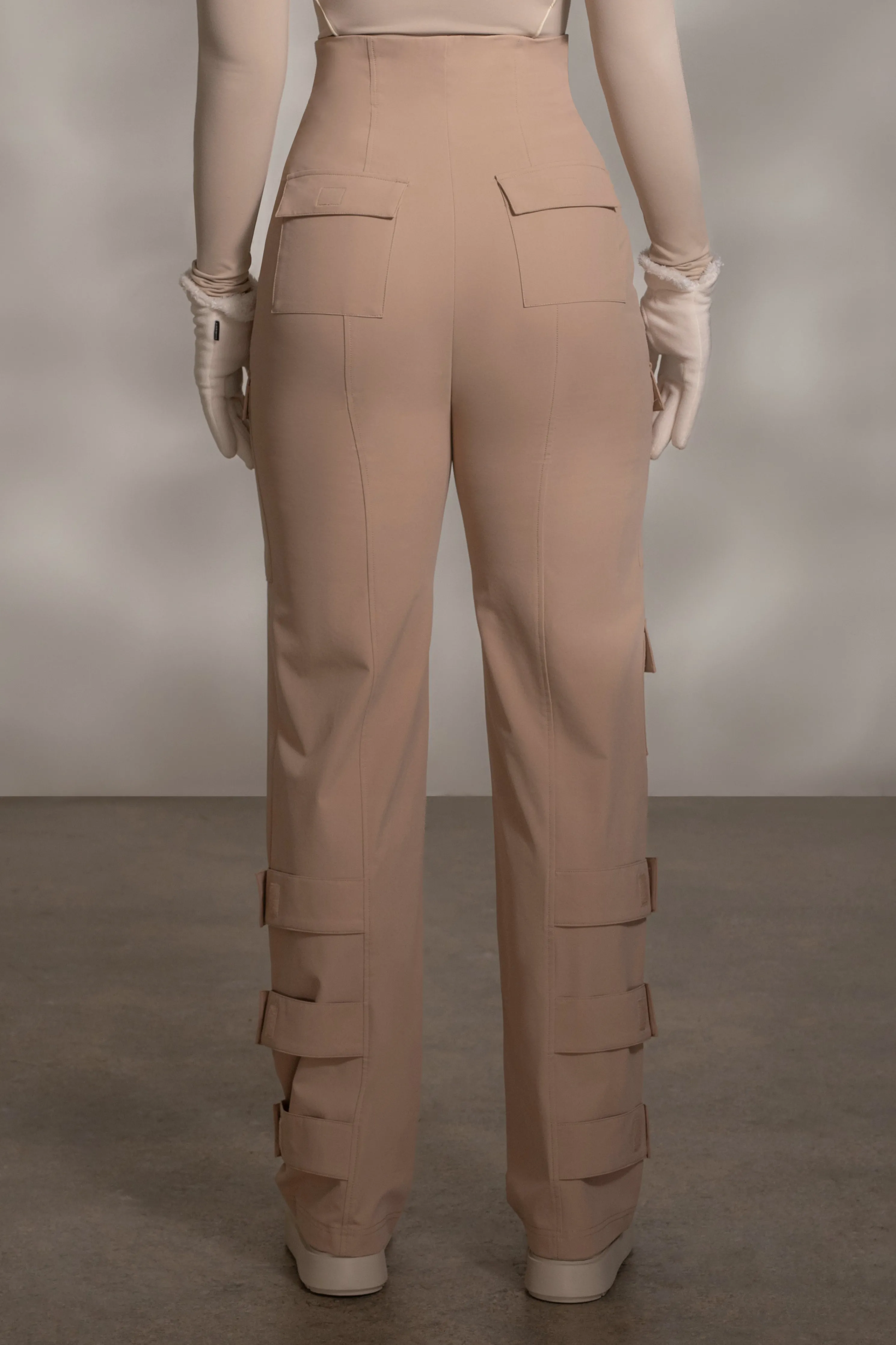 Tan Nyah Nylon Utility Pants