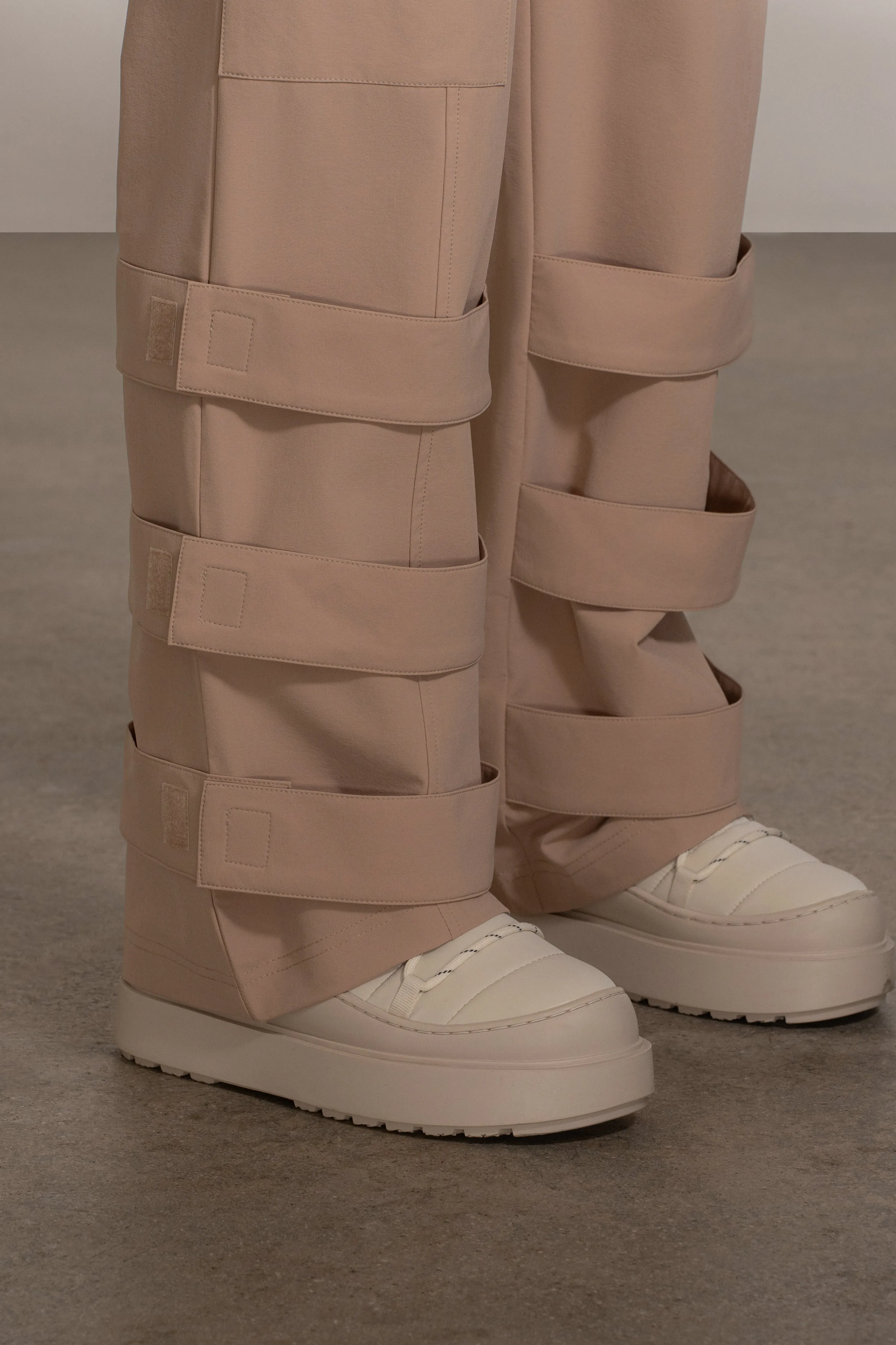 Tan Nyah Nylon Utility Pants