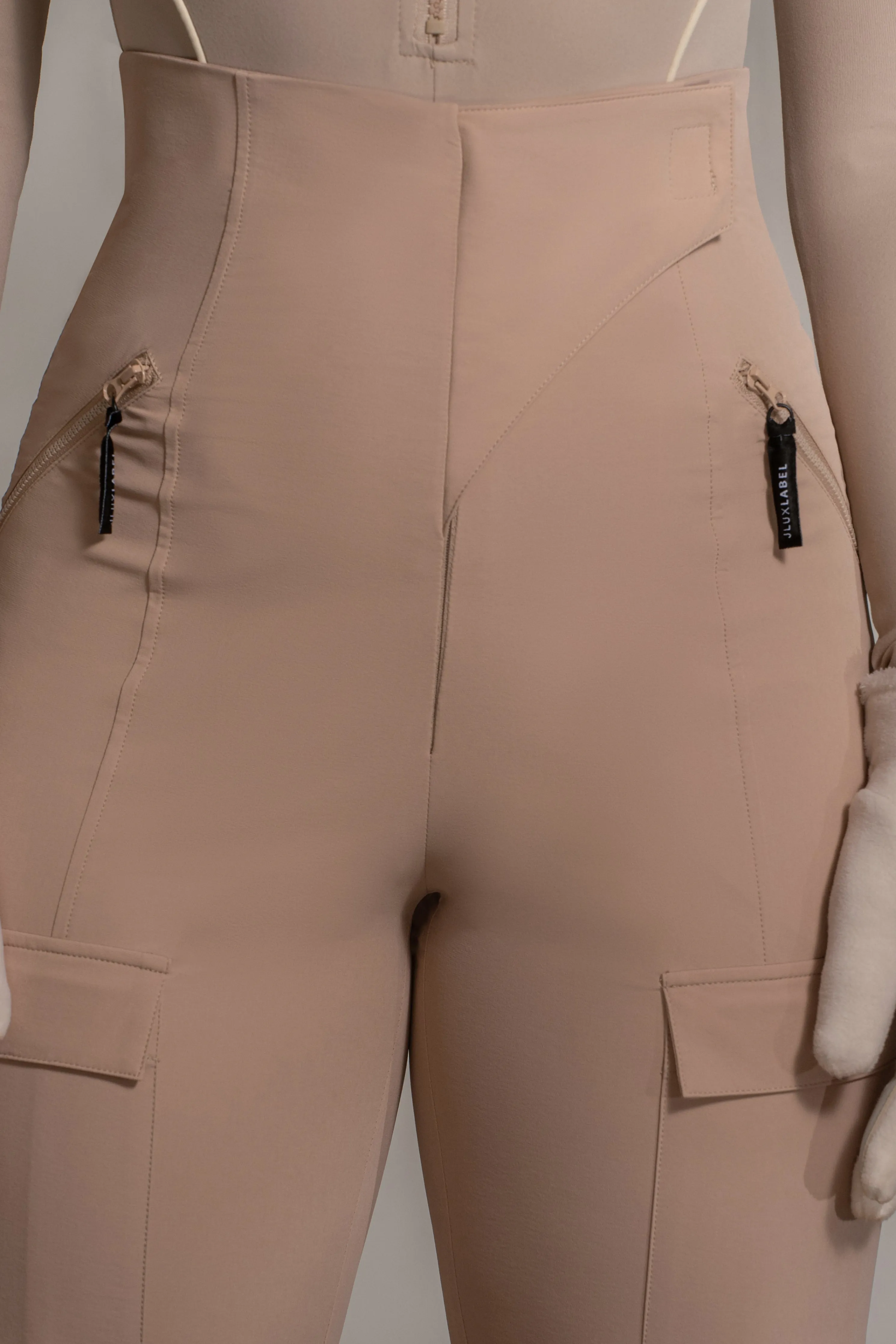 Tan Nyah Nylon Utility Pants