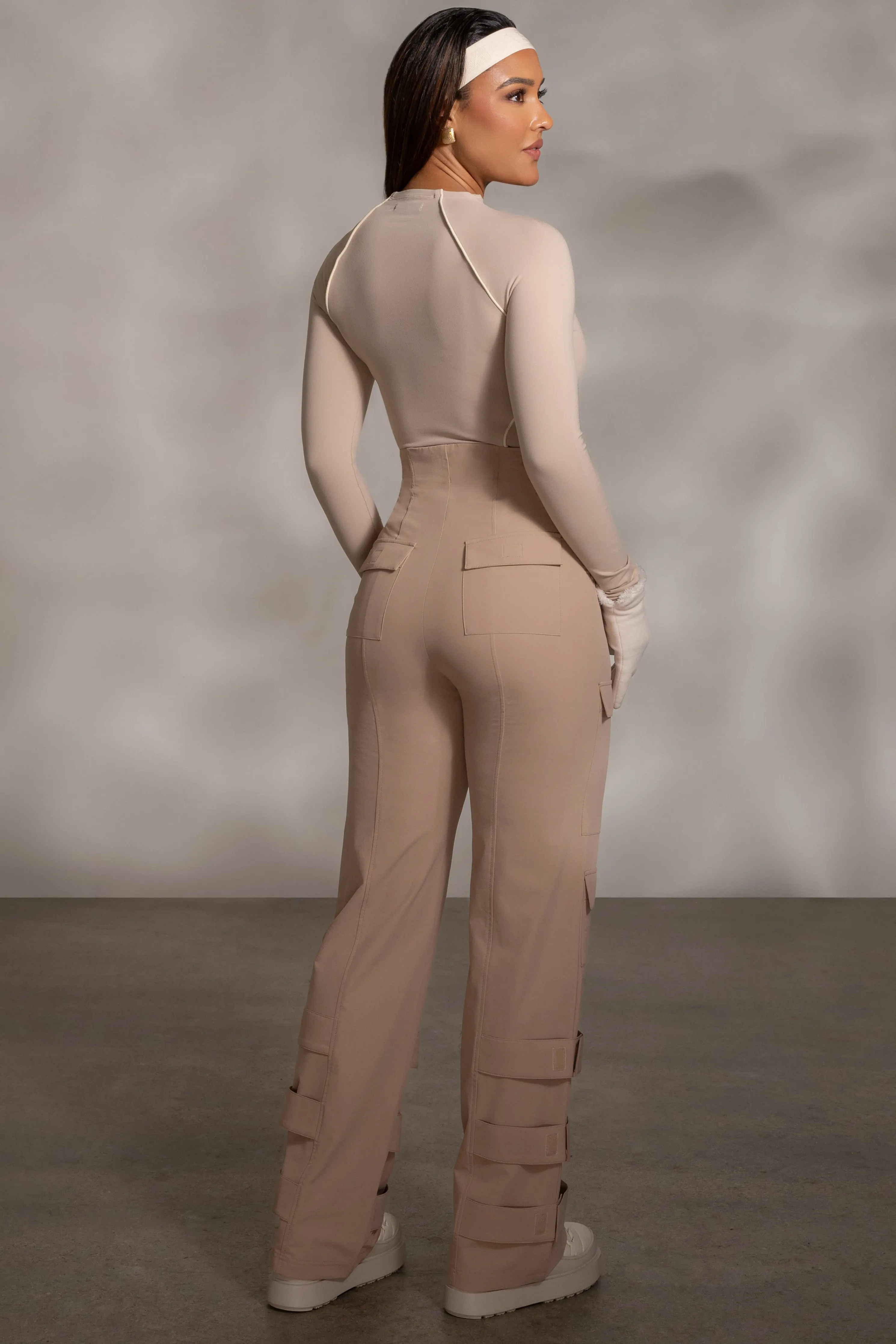 Tan Nyah Nylon Utility Pants