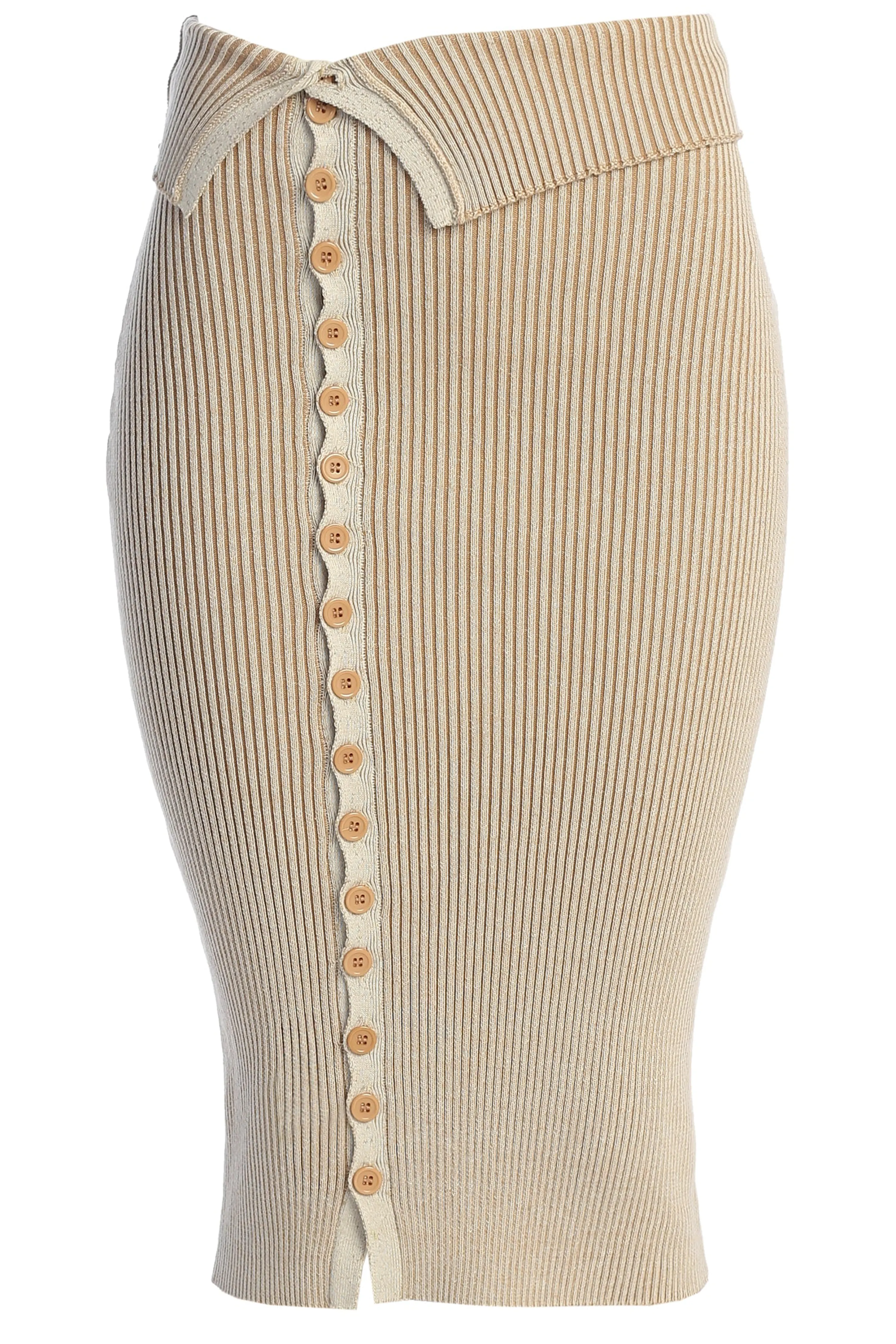 Taupe/White Over The Top Skirt