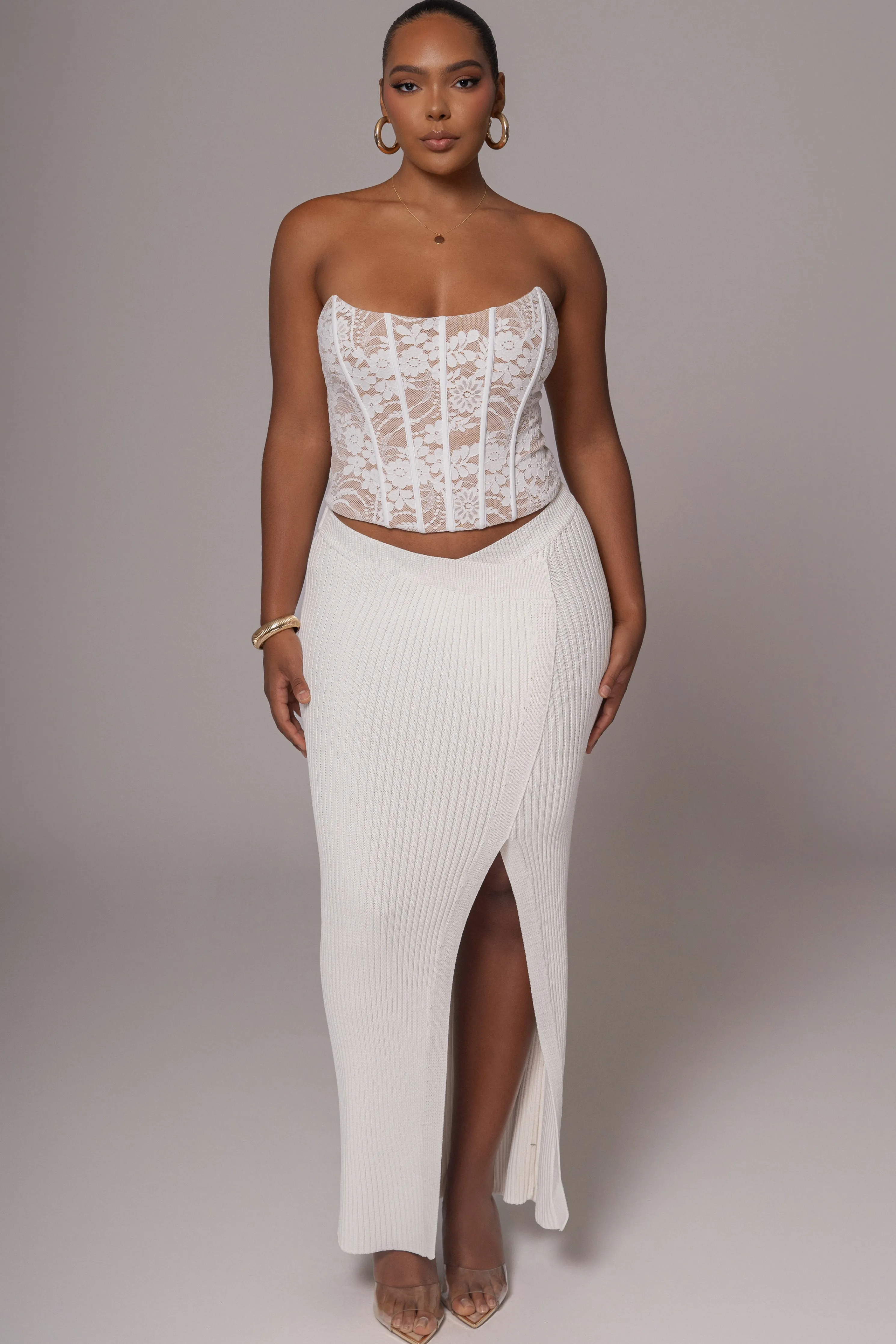 White Rosemere Lace Top