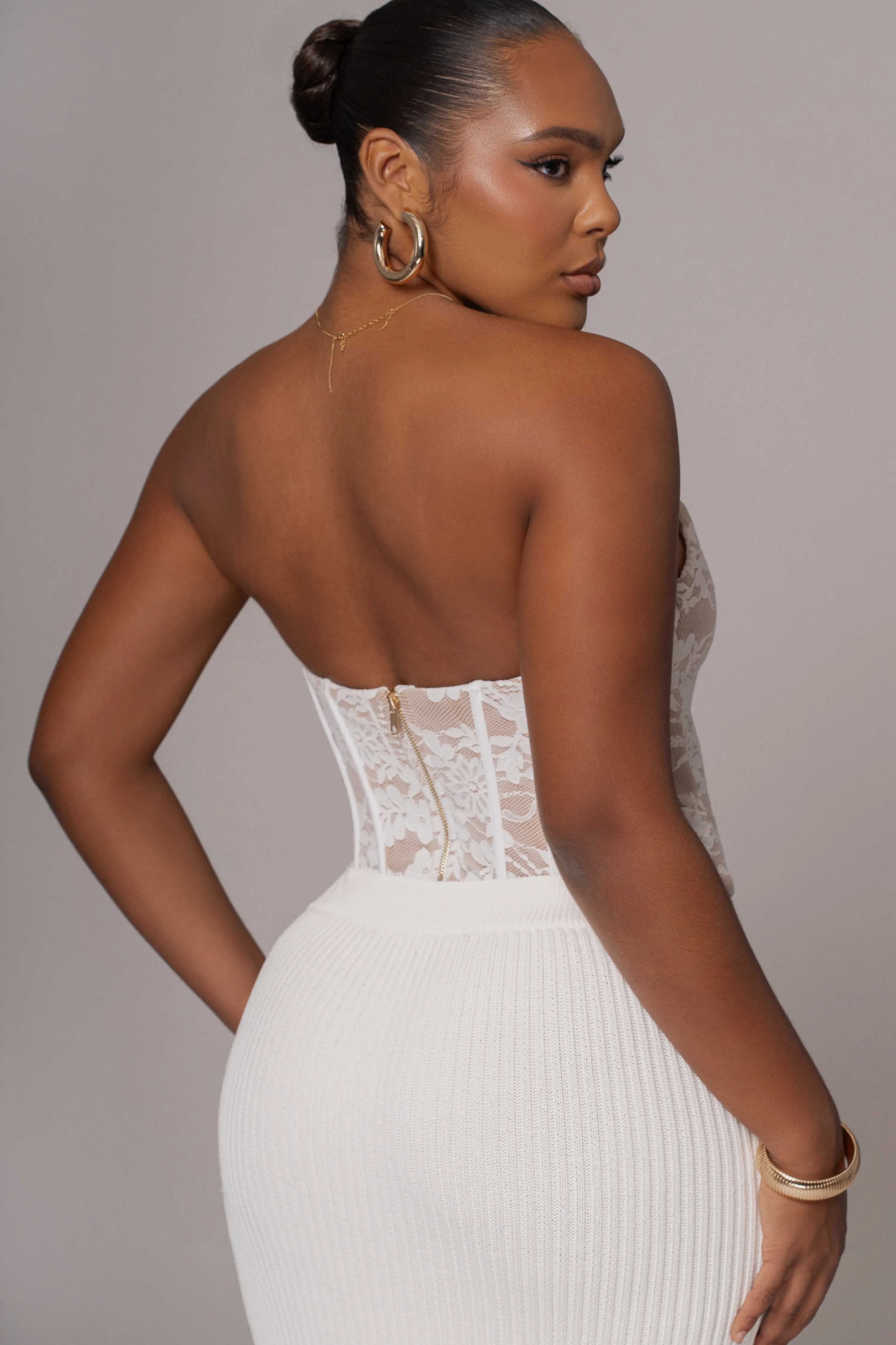 White Rosemere Lace Top