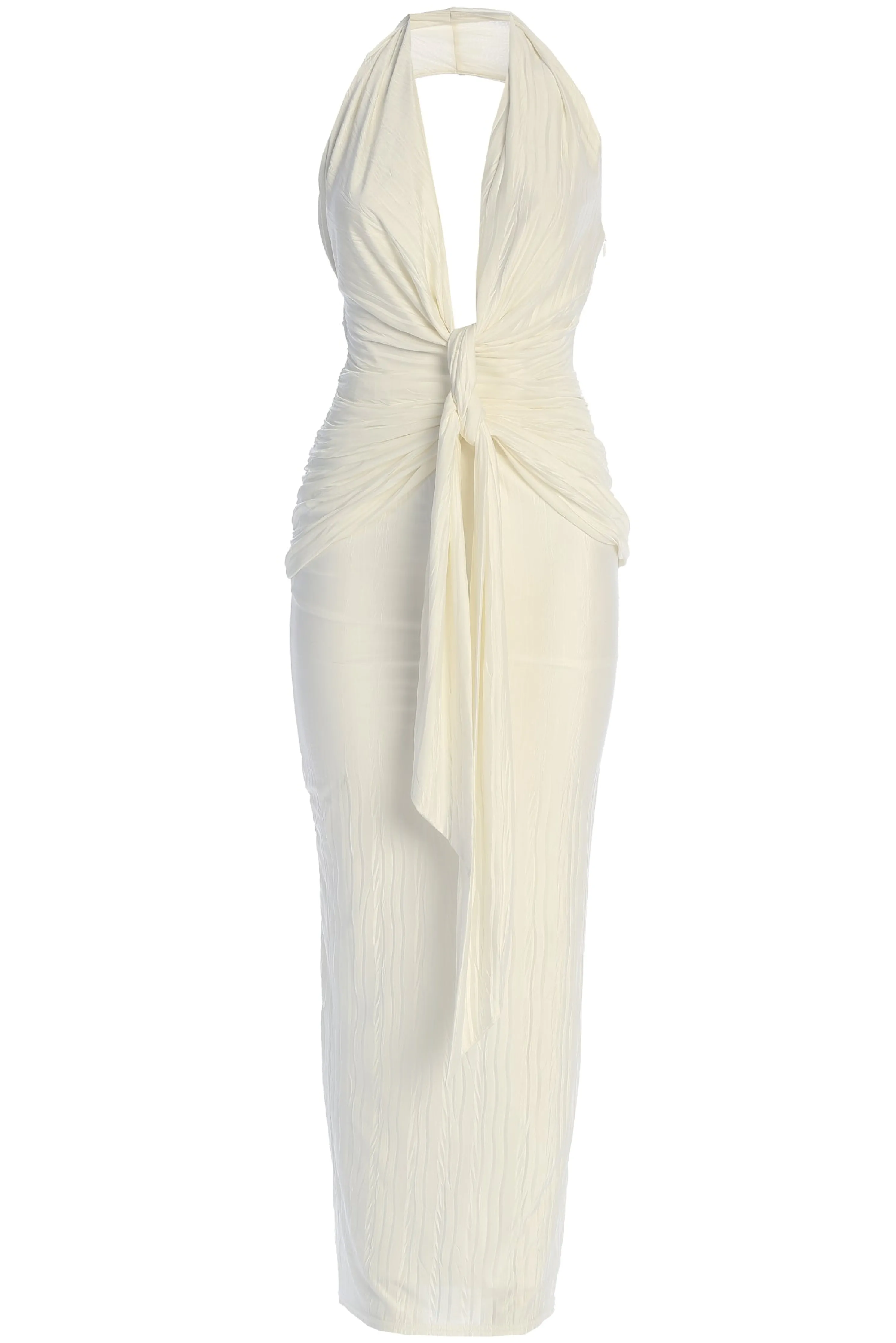 White Under The Moonlight Drape Dress