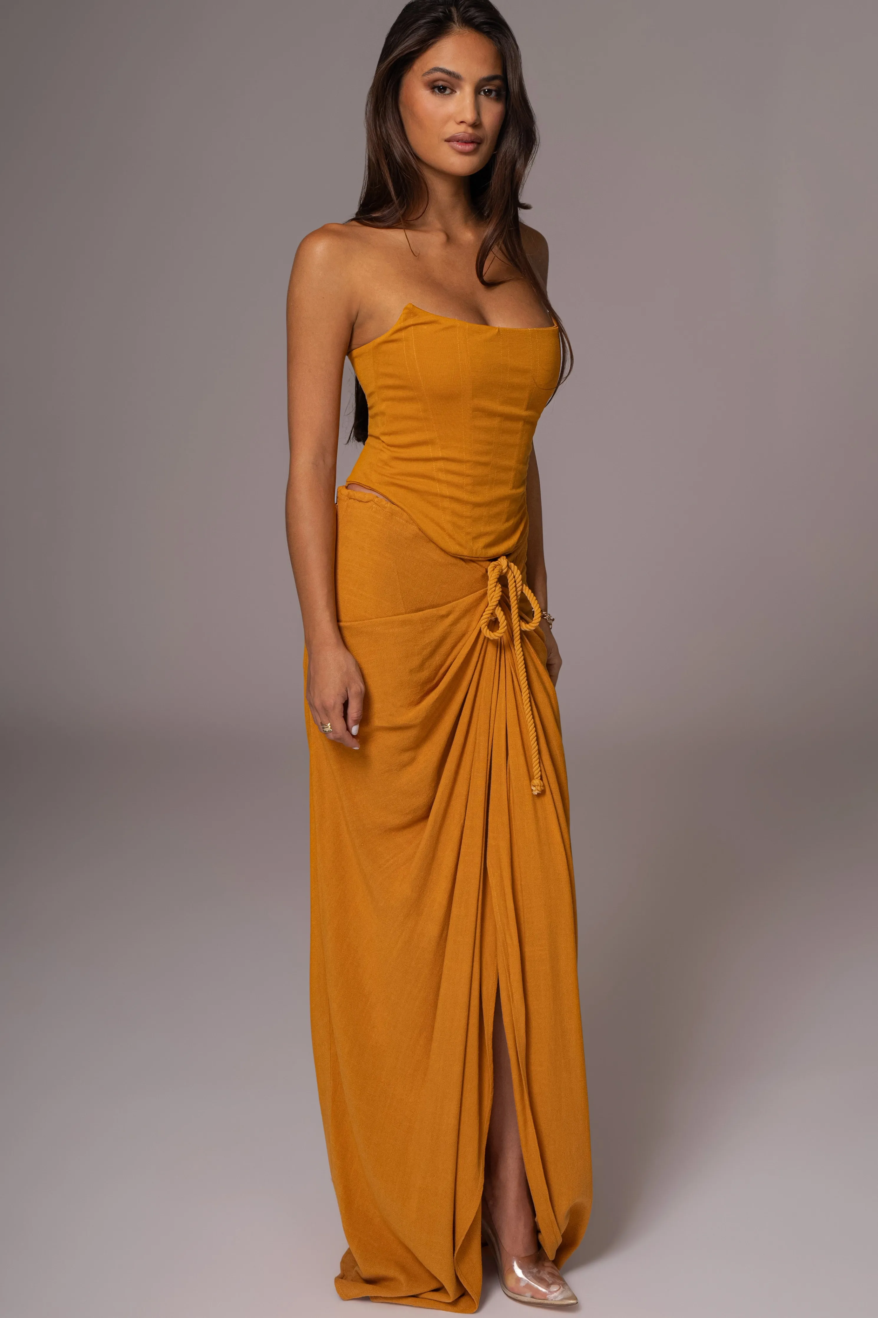 Yellow Fenix Reversible Linen Corset