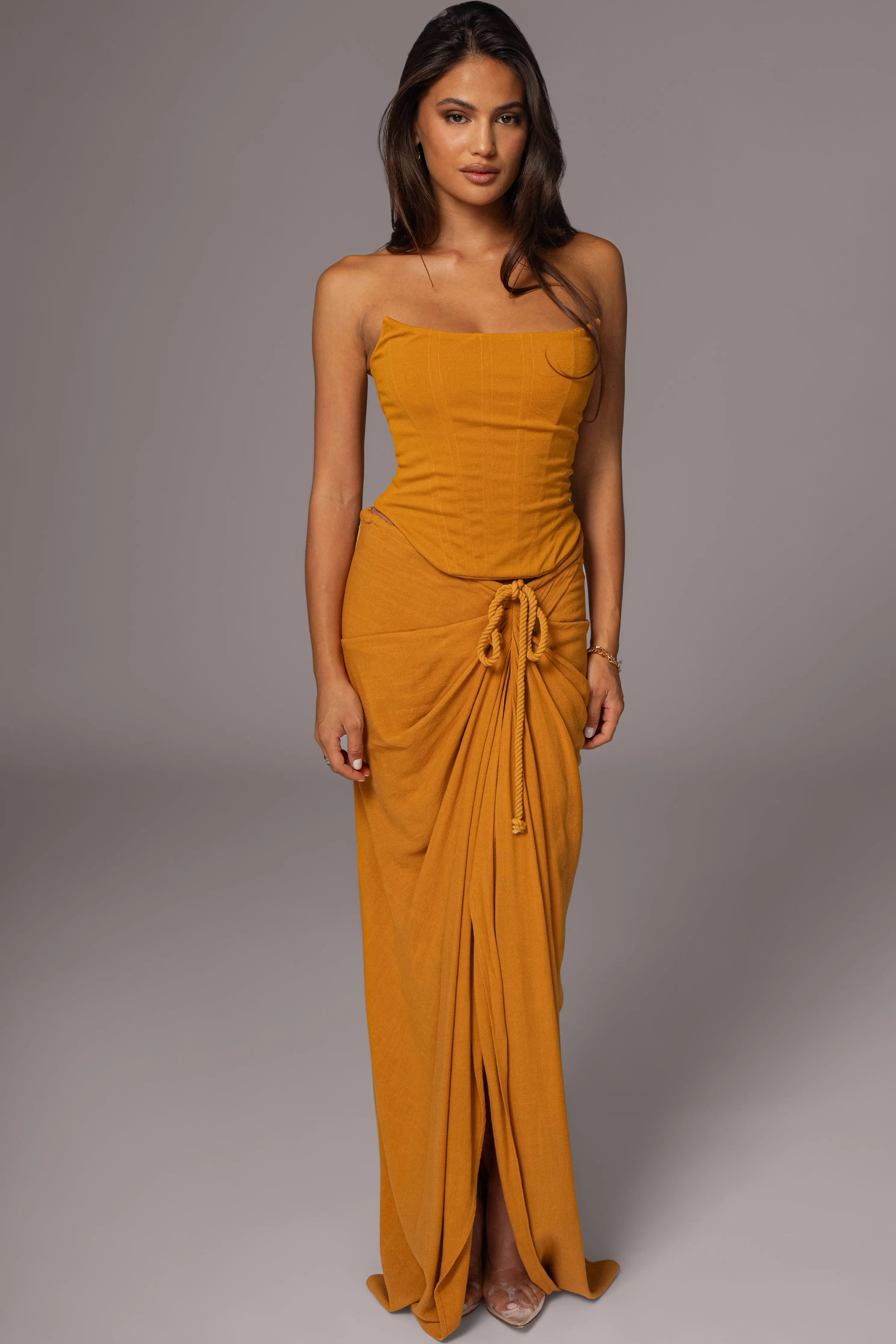 Yellow Fenix Reversible Linen Corset